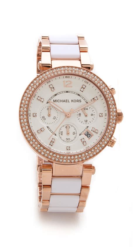 michael kors mid size glitz watch|Amazon.com: Michael Kors Women's Two Tone Parker Watch .